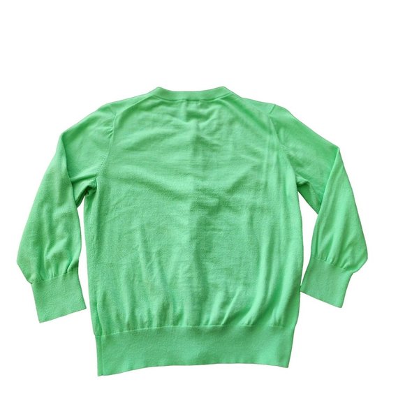 J Crew Clare Cardigan Green Sweater Size Large - Picture 3 of 15